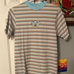 USED LIKE NEW BLUE GOLF WANG ROMEO STRIPED TEE